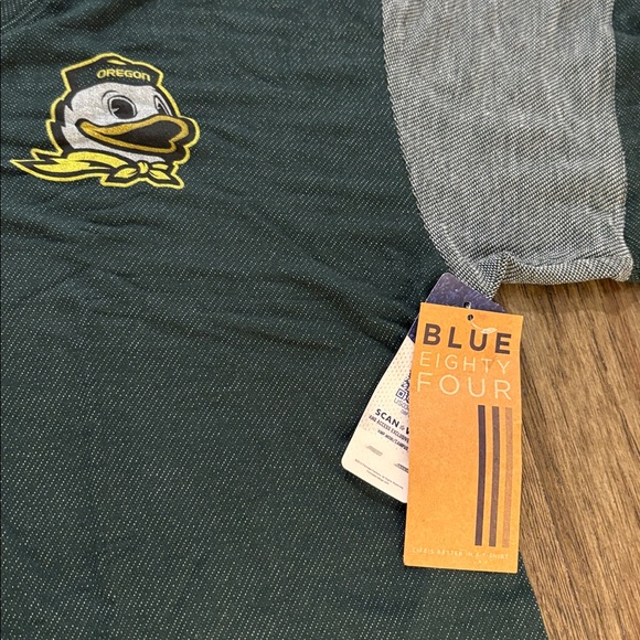 NWT [Blue 84] Oregon Ducks NCAA Short-Sleeved High Low T-Shirt Green Women’s L - Picture 7 of 8